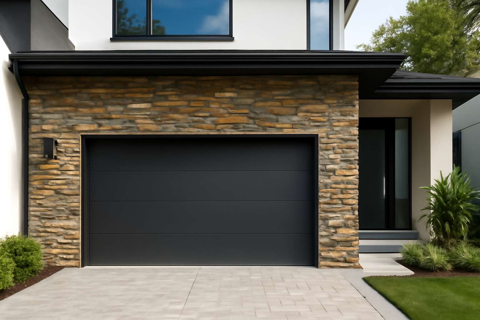 stone cladding garage