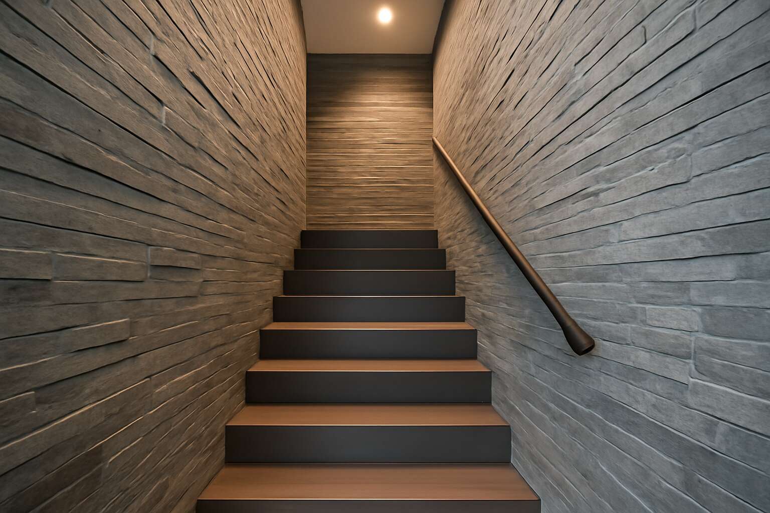 wall cladding on stairs