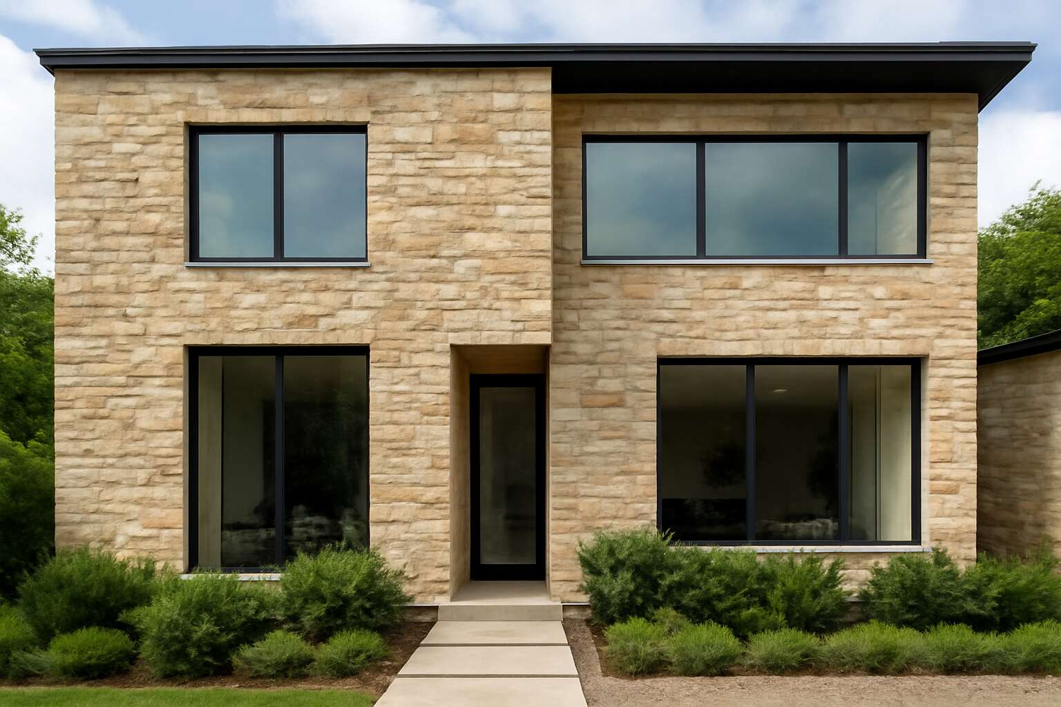 stone cladding on house