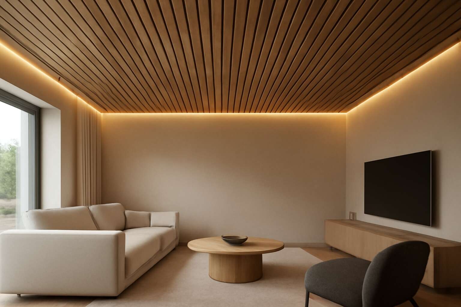 wall cladding on ceiling