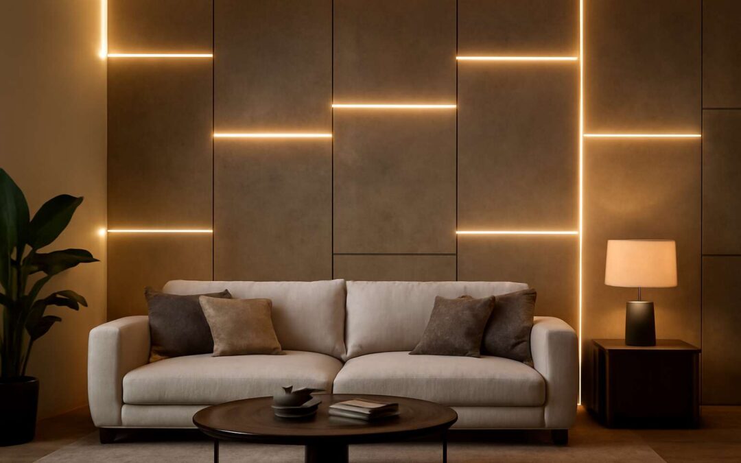 Elevate Your Interiors with wall cladding with lights for a radiant focal point