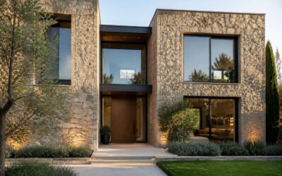Stone cladding elevation transforms ordinary walls into striking facades.